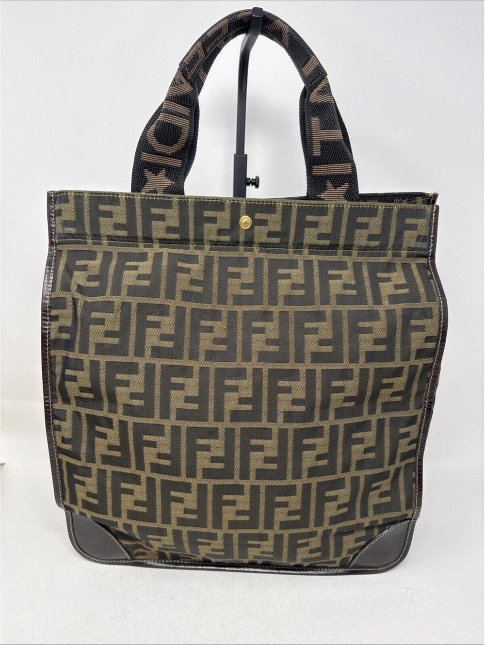 Fendi Zucca Monogram Tobacco Brown Canvass Tote